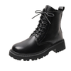 Bottes Martin décontractées, coupe basse, courtes, à lacets, en cuir, Style britannique, à la mode, chaussures pour femmes, vente en gros