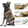 Gilet militaire réfléchissant réglable sans traction pour chien 