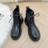 Bottes Martin décontractées, coupe basse, courtes, à lacets, en cuir, Style britannique, à la mode, chaussures pour femmes, vente en gros